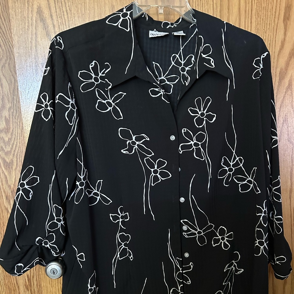 Black long sleeve blouse